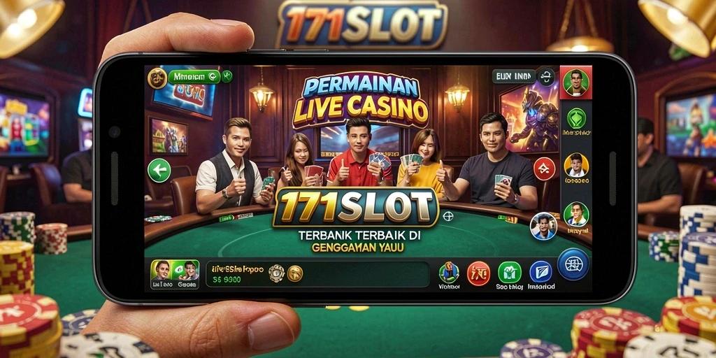Screenshot gameplay Live Casino 171SLOT menunjukkan antarmuka yang menarik dan dealer profesional.