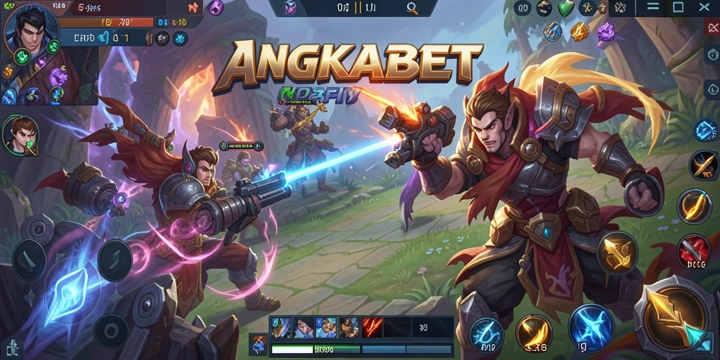 Tangkapan layar gameplay epik dari ANGKABET MOBA.