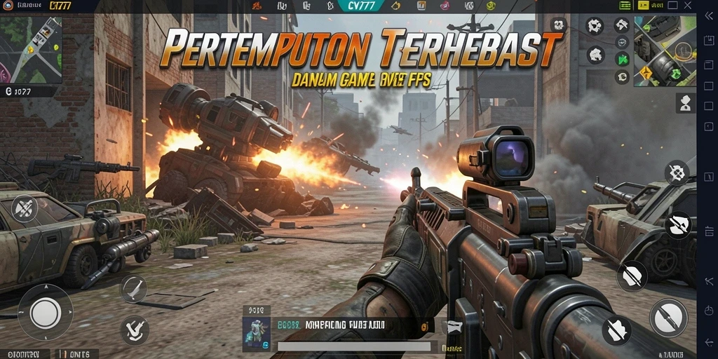 Screenshot gameplay dari permainan CV777 yang mendebarkan di medan perang.