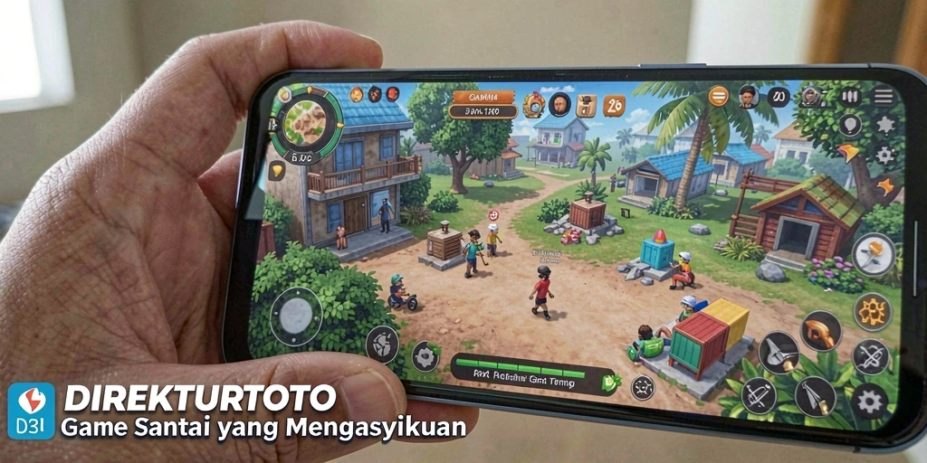 Tampilan gameplay menarik dari DIREKTURTOTO saat pemain menyelesaikan tantangan.
