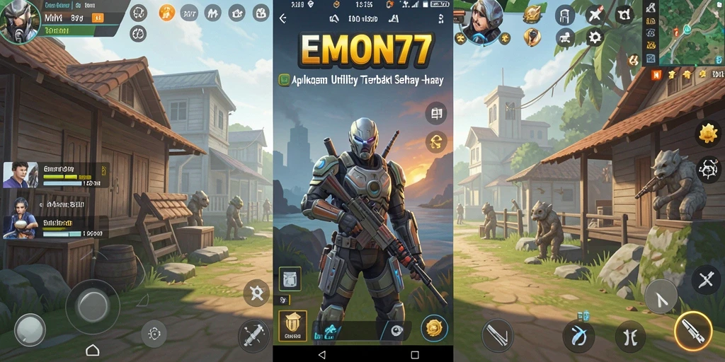 Screenshot utama EMON77 menampilkan antarmuka aplikasi Utility yang intuitif.