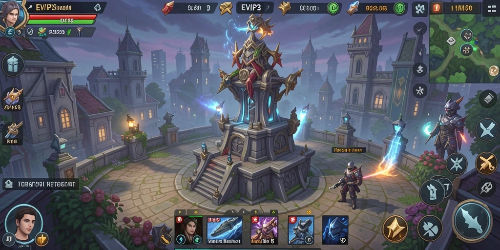 Gameplay menara pertahanan yang seru dan menantang di EVIP3.