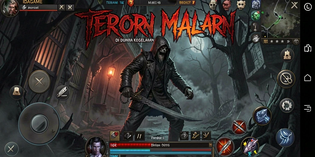 Screenshot gameplay menegangkan dari IDAGAME dengan suasana horor yang mencekam.