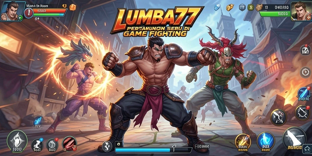 Tampilan gameplay pertarungan seru di LUMBA77