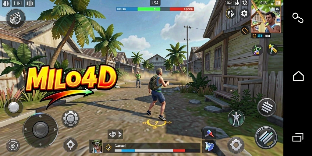 Tampilan gameplay menarik dan penuh warna dari MILO4D.