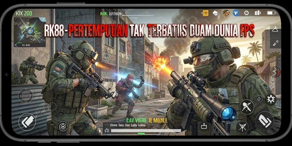 Gameplay intens RK88 yang menantang di medan perang.