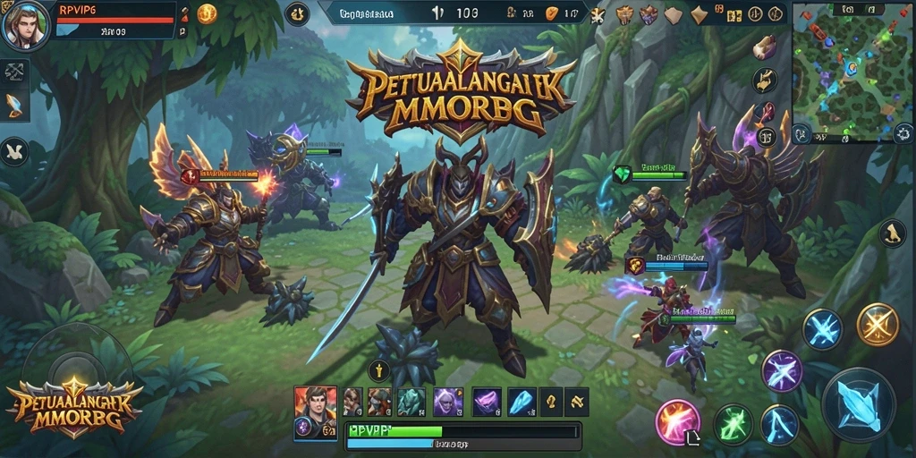 Screenshot utama RPVIP6 menampilkan aksi gameplay MMORPG yang seru.