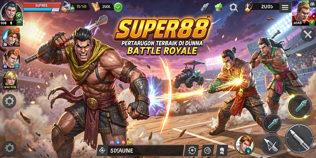 Gameplay SUPER88 yang seru, penuh aksi dan strategi.
