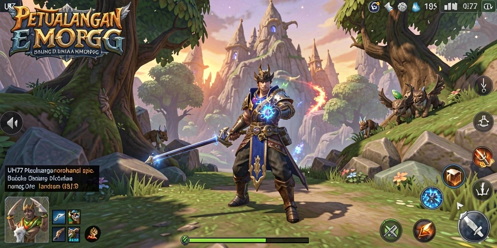 Screenshot UH77 menampilkan aksi seru dalam dunia MMORPG.