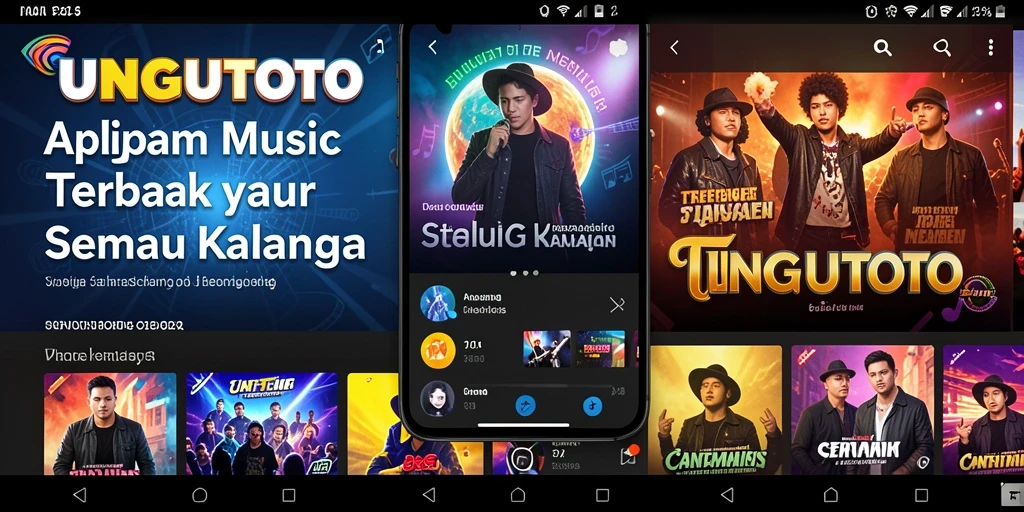 Tampilan gameplay seru UNGUTOTO dengan beragam pilihan lagu.