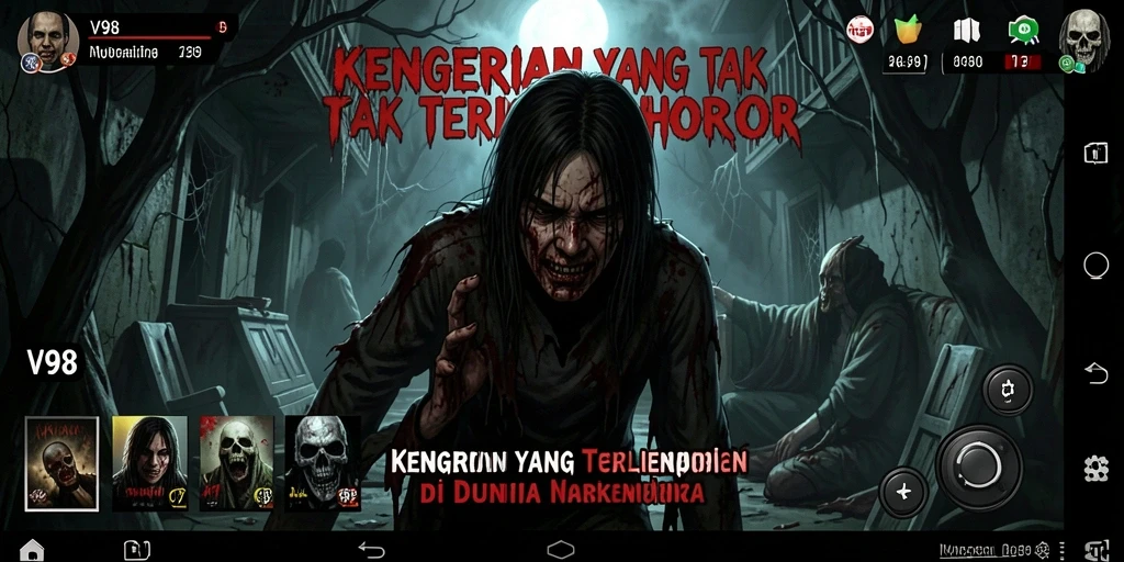 Menampilkan gameplay menyeramkan dengan suasana mencekam di V98.