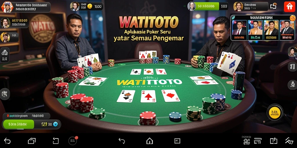 Tampilan gameplay WATITOTO yang menarik dan dinamis dalam permainan Poker.