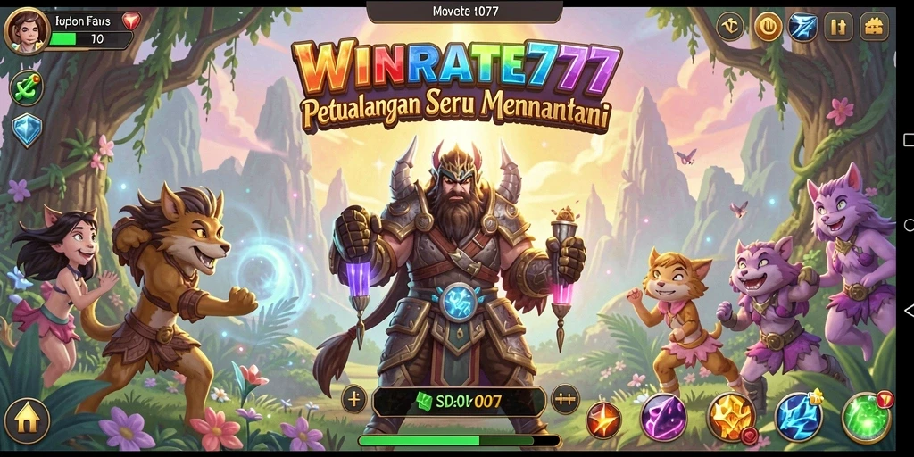 Tampilan gameplay seru di dunia petualangan WINRATE777.