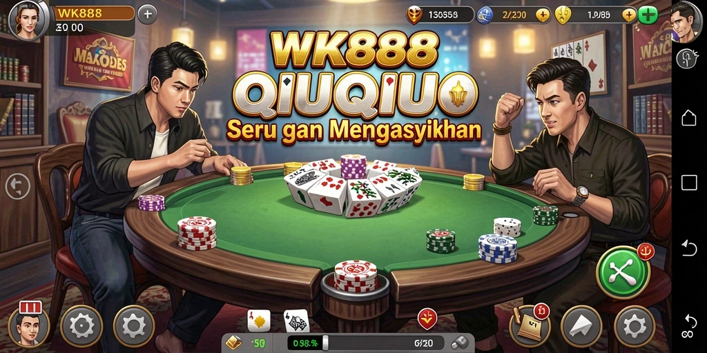 Tangkapan layar gameplay QiuQiu yang menarik dan seru.